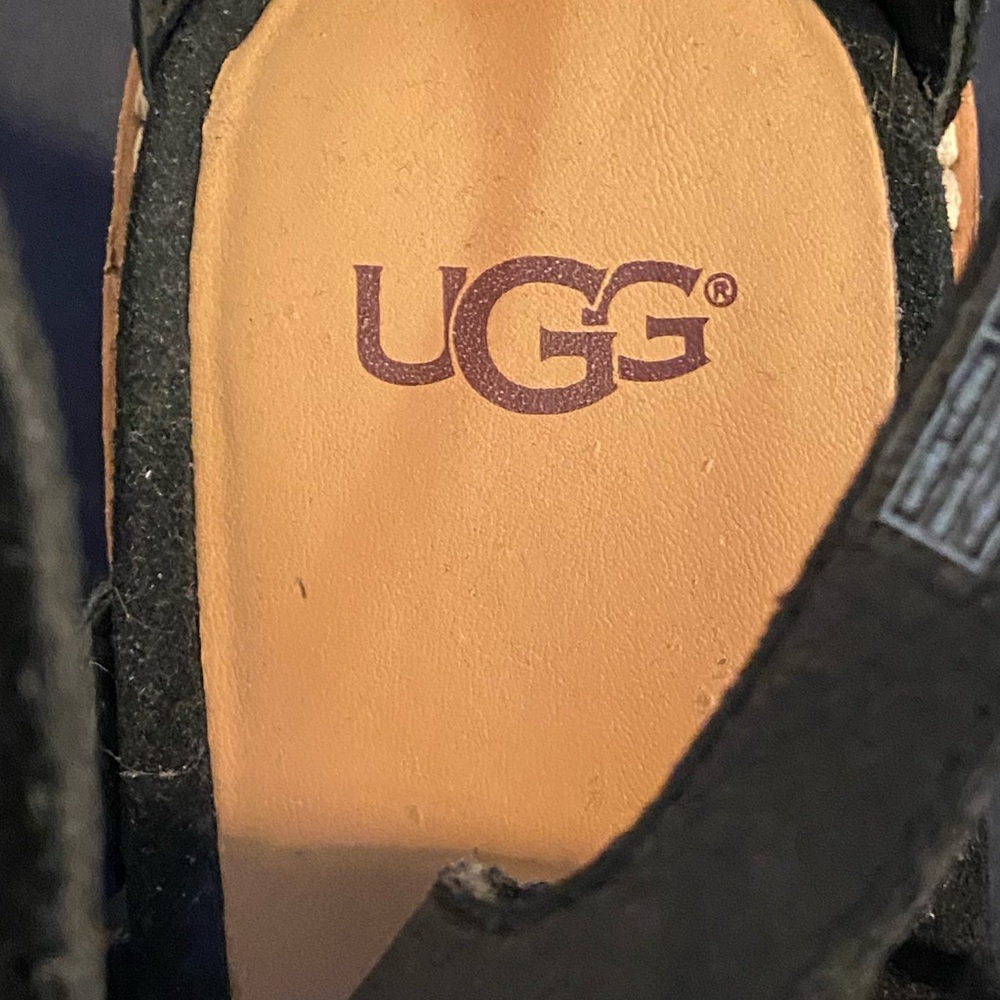UGG Black Suede Strappy Heels - Picture 4 of 5